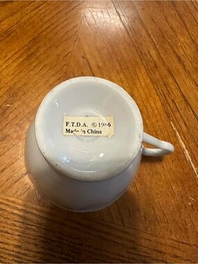 Vintage F.T.D.A. Ceramic Teacup -1986